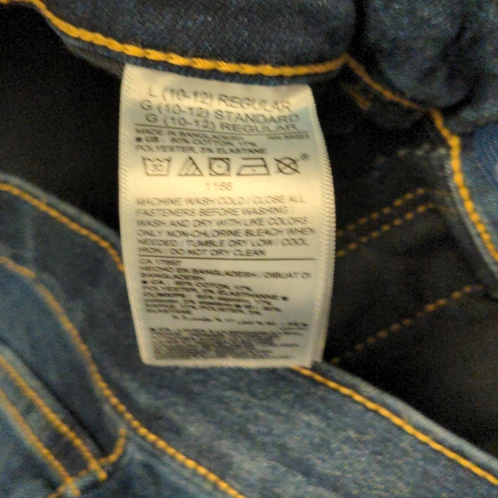 Old Navy Girls Skinny Jeans Size 10-12 Regular Dark Wash Pull-On Jeggings - Picture 3 of 12